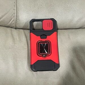 Red and Black Protective iPhone 14 Case